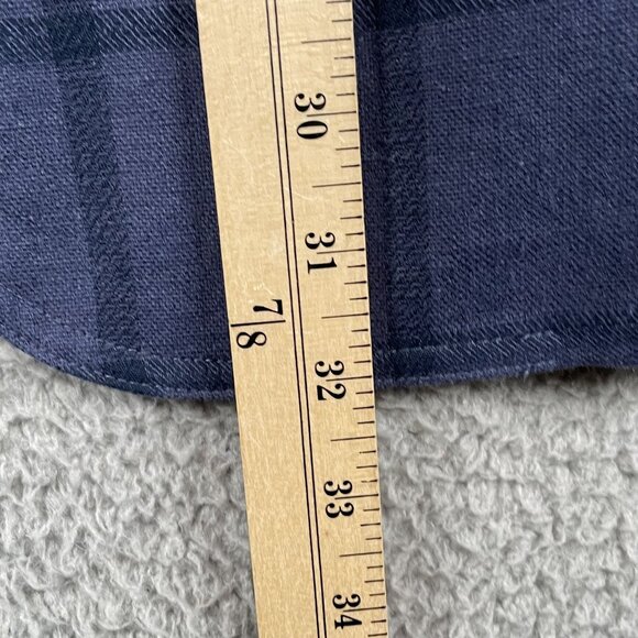 Johnston & Murphy Blazer Mens Large Blue Windowpane Linen Blend - Picture 7 of 9